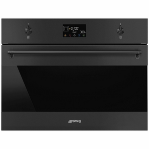 Smeg Compact 45cm Combi Microwave Oven Matte Black SOA4302M1N