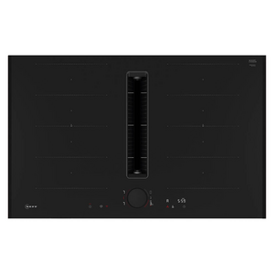 NEFF 80cm N 90 Flex Induction Cooktop with Integrated Downdraft Deep Black