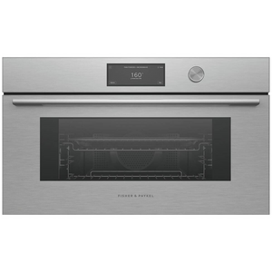 Fisher & Paykel Series 9 76cm Contemporary Compact Combi-Microwave Oven with Air Fry Silver