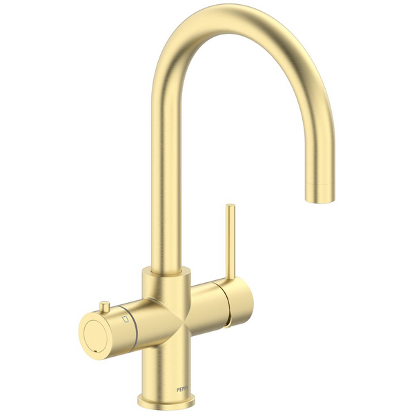 Peppy Taps Flagship 4in1 Boiling and Chilled Filtered Water Tap Brushed Brass Gold 4IN1BCBBG