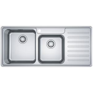 Franke Bell 1 and 3/4 Bowl Sink with Right Hand Drainer