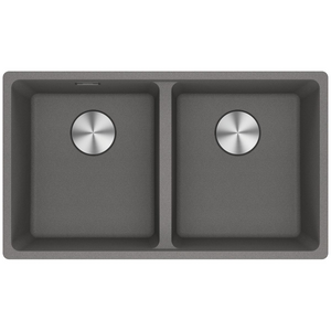 Franke Maris 350mm Double Bowl Undermount Sink with Extension Drainer Stone Grey