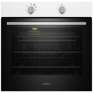 Chef 60cm 3 Multi Function Electric Built-In Oven White