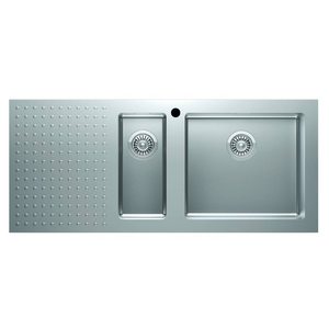 Barazza Select 120 1 & 1/3 Bowl Topmount Sink with Left Hand Drainer 1ISX120R