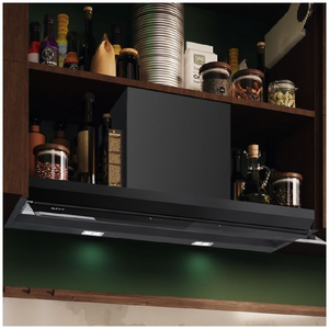 NEFF 90cm N 90 Integrated Rangehood Clear glass black printed Matt Black