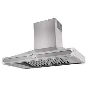 La Cornue Cornufe 110cm Canopy Rangehood Brushed Stainless Steel with Brushed Nickel