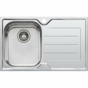 Oliveri Flinders Single Bowl Topmount Sink with Right-Hand Drainer
