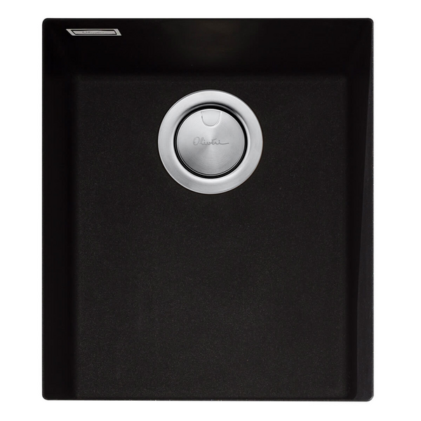 Oliveri Santorini Standard Single Bowl Undermount Sink Black ST-BL1530U-OF