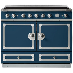 La Cornue Cornufe 110cm Induction Freestanding Oven Winter Sky with Brushed Nickel