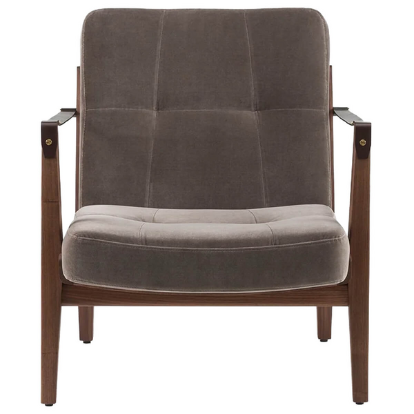 De La Espada Capo Lounge Armchair - Danish Oiled Walnut and Harald 242 Upholstery 781SDOWHARALD242