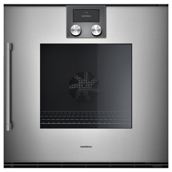 Gaggenau 60cm 200 Series Pyrolytic Built-In Oven Right Hinge - Metallic BOP220112