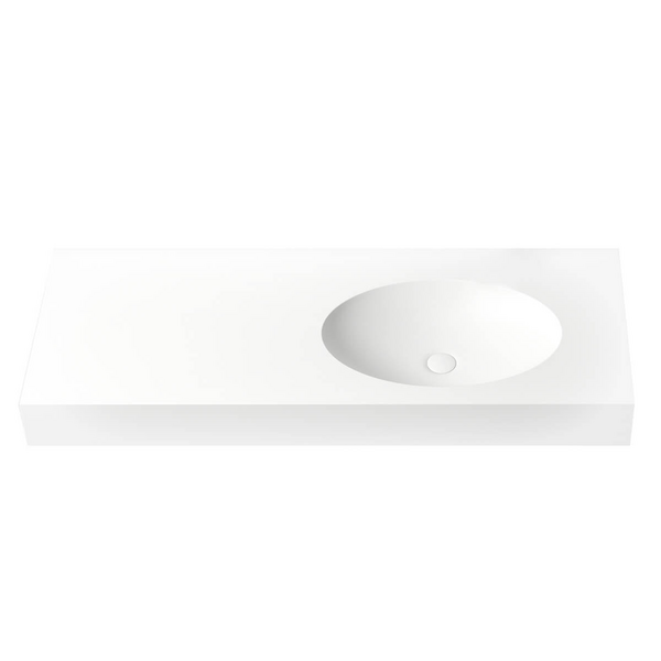Claybrook Luna 1200 Vanity Right Basin - Dover White H47225E-DW-01-HH