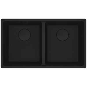 Franke Maris 350mm Double Bowl Undermount Sink Matte Black MRG120-35MB-B