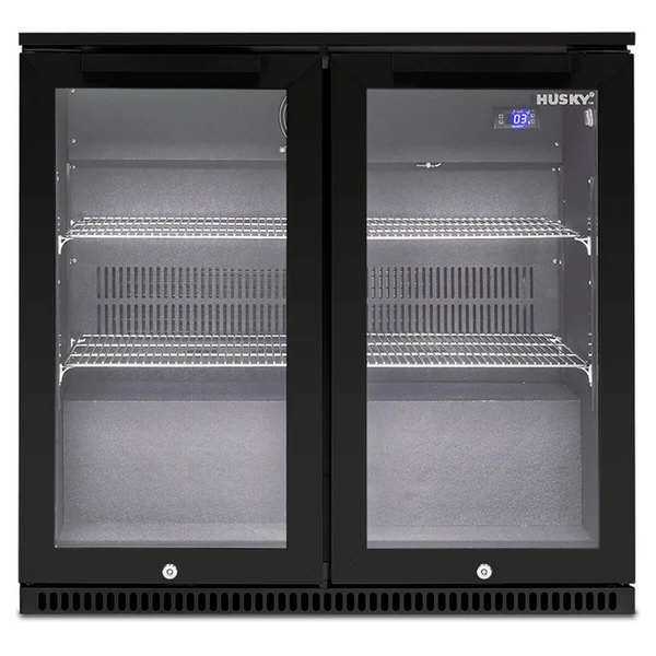 Husky 190L Double Door Outdoor Beverage Fridge Black ALFC2BLK840ELB