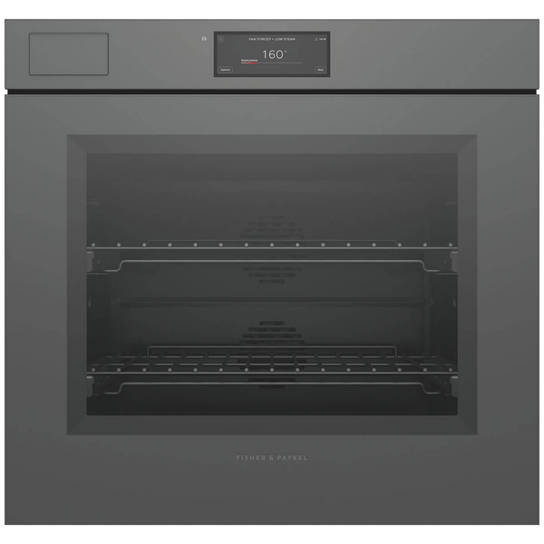 Fisher & Paykel Series 11 76cm Minimal Handleless Pyrolytic Steam Assist Oven Grey OB76SMPSUNG3