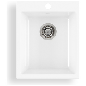 Oliveri Sicily Fireclay Farmhouse Single Bowl Topmount Sink White