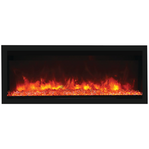 Remii 65 Inch Extra Tall Indoor Built-In Electric Fireplace with Black Steel Surround 102765-XT