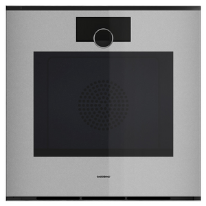 Gaggenau 60cm Minimalistic Series Pyrolytic Built-In Oven Left Hinge - Sterling GO251130