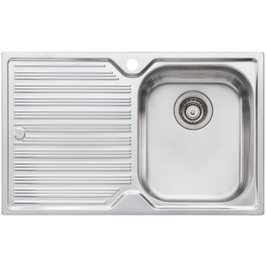 Oliveri Diaz Single Bowl Left Hand Drainer Topmount Sink