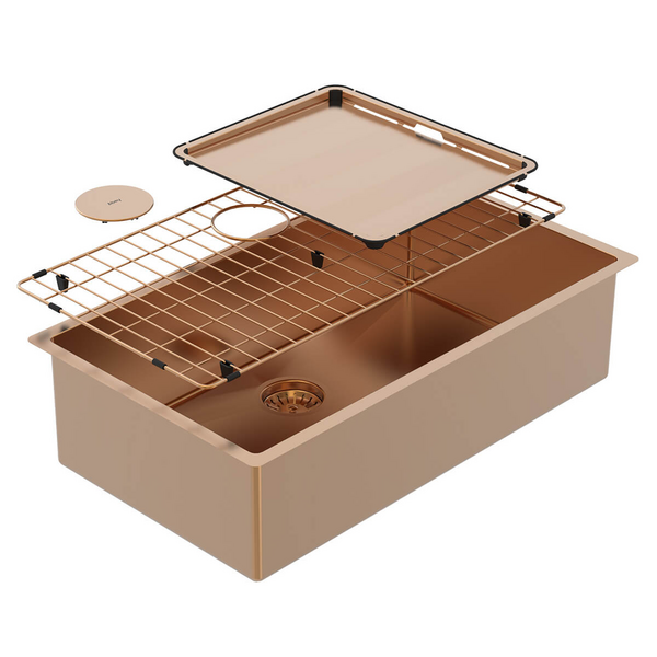 Abey Piazza Large Single Bowl Sink Artisan Copper CR720CO