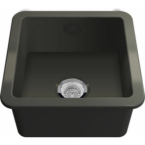 Turner Hastings Cuisine 46 Single Bowl Inset and Undermount Sink Matte Black