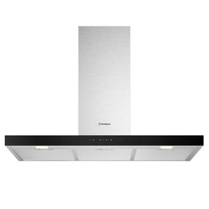 Westinghouse 90cm Canopy Rangehood with Hob2Hood Mark Resistant Stainless Steel