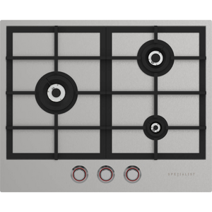 Spezialist 64cm 3 Burner LP Gas Cooktop With SS Inset Surface