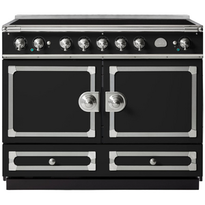 La Cornue Cornufe 110cm Induction Freestanding Oven Matte Black with Brushed Nickel
