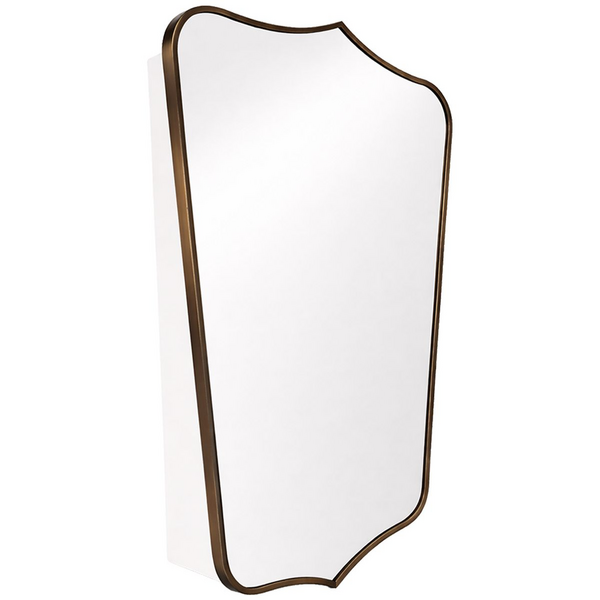 Turner Hastings Mayer 80x50 Shield Bathroom Mirror Shaving Cabinet English Bronze MA408SC-EB