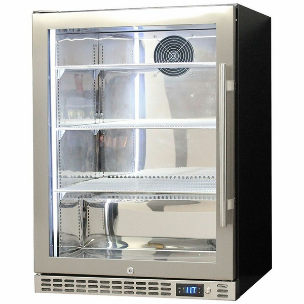 Schmick Glass Door Under Bench Heated Glass Bar Fridge SK156L-HD