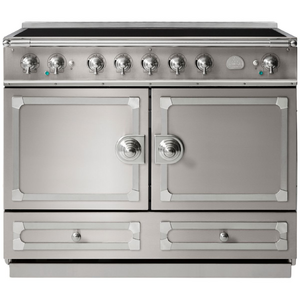 La Cornue Cornufe 110cm Induction Freestanding Oven Brushed Stainless Steel with Brushed Nickel