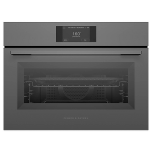 Fisher & Paykel 60cm Series 7 Minimal Compact Combi-Microwave Oven Grey Glass
