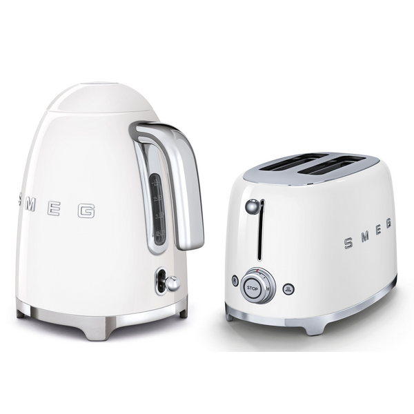 Smeg Kettle and Slice Toaster Pack White KLF03WHAUTSF01WHAU - Main Image