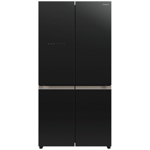 Hitachi 569L French Door Refrigerator Black Glass Finish
