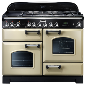 Falcon 110cm Classic Deluxe Freestanding Dual Fuel Oven/Stove Cream and Chrome CDL110DFCR-CH