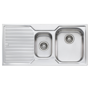Oliveri Diaz 1 & 1/2 Bowl Topmount Sink with Left Hand Drainer