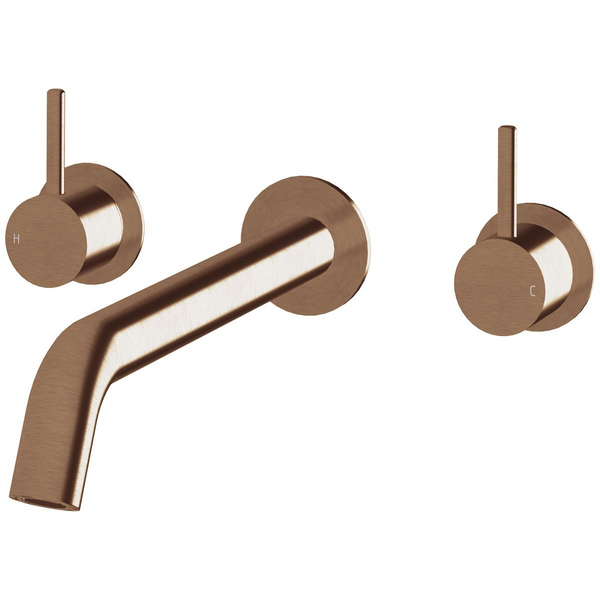 Sussex Taps Virgo Wall Basin or Bath Set 250mm LUXPVD Brushed Silk Rose Gold VGWBBS25001-66