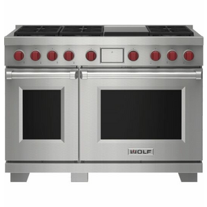 WOLF 122cm Freestanding Dual Fuel Oven/Stove with Teppanyaki - Natural Gas
