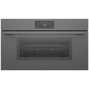 Fisher & Paykel Series 9 76cm Minimal Handleless Compact Combi-Microwave Oven Grey