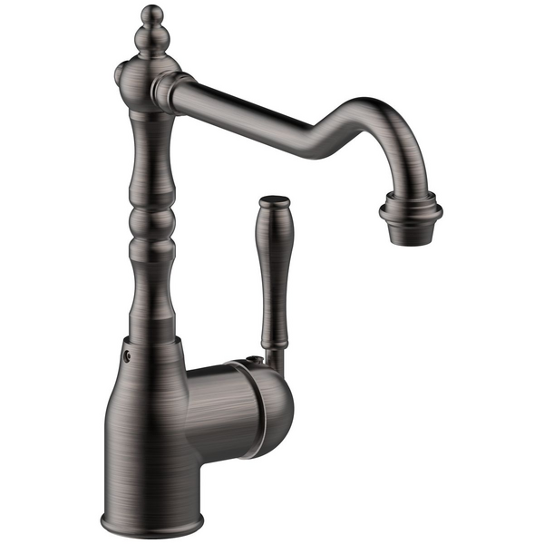 Armando Vicario Provincial Single Lever Kitchen Mixer Tap Black Brushed Nickel PALAIS-BBN-LF