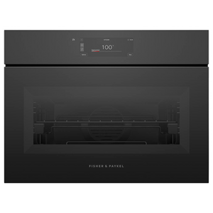 Fisher & Paykel 60cm Series 11 Minimal Handleless Compact Combi-Steam Oven Black Glass