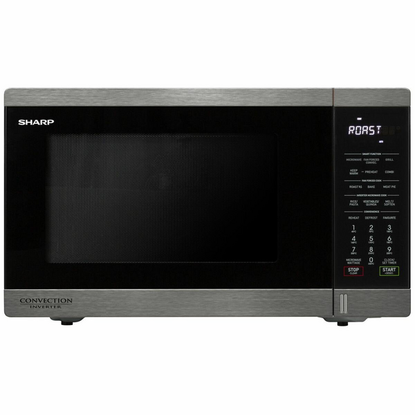 Sharp carousel microwave 1200 deals watts black