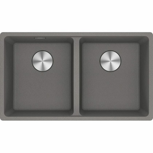 Franke Maris 350mm Double Bowl Topmount Sink Stone Grey