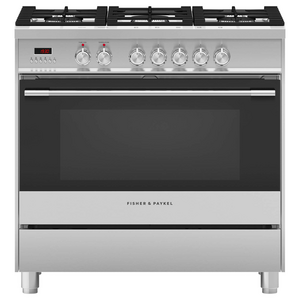 Fisher & Paykel 90cm Series 5 Freestanding Dual Fuel Cooker Stainless Steel