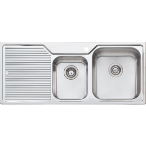Oliveri Nu-Petite 1 and 3/4 Bowl Left Hand Drainer Topmount Sink