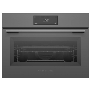 Fisher & Paykel 60cm Series 9 Minimal Compact Combi-Microwave Oven Grey Glass
