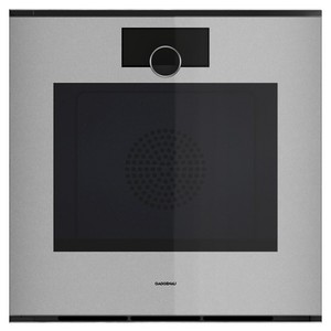 Gaggenau 60cm Minimalistic Series Pyrolytic Built-In Oven Left Hinge - Sterling GO241130