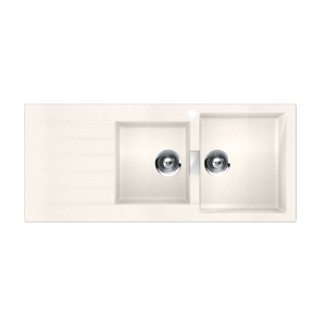 Abey Schock Signus 1& 3/4 Bowl Topmount Sink with Left Hand Drainer Polaris