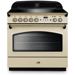 Falcon 90cm Classic FX Induction Freestanding Oven/Stove Cream and Brass