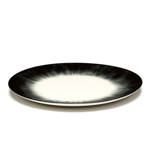 Serax De 24cm Plate Set Of 2 Off White and Black Variation 5 B4019319